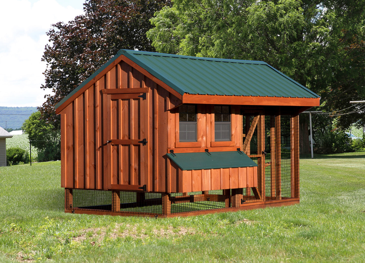 7 x 12 Combination (Red/White/White Metal Roof)