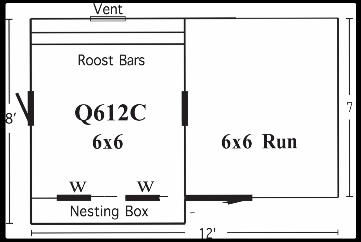 4×6 Quaker Chicken Coop (Cedar/Cedar/Walnut)